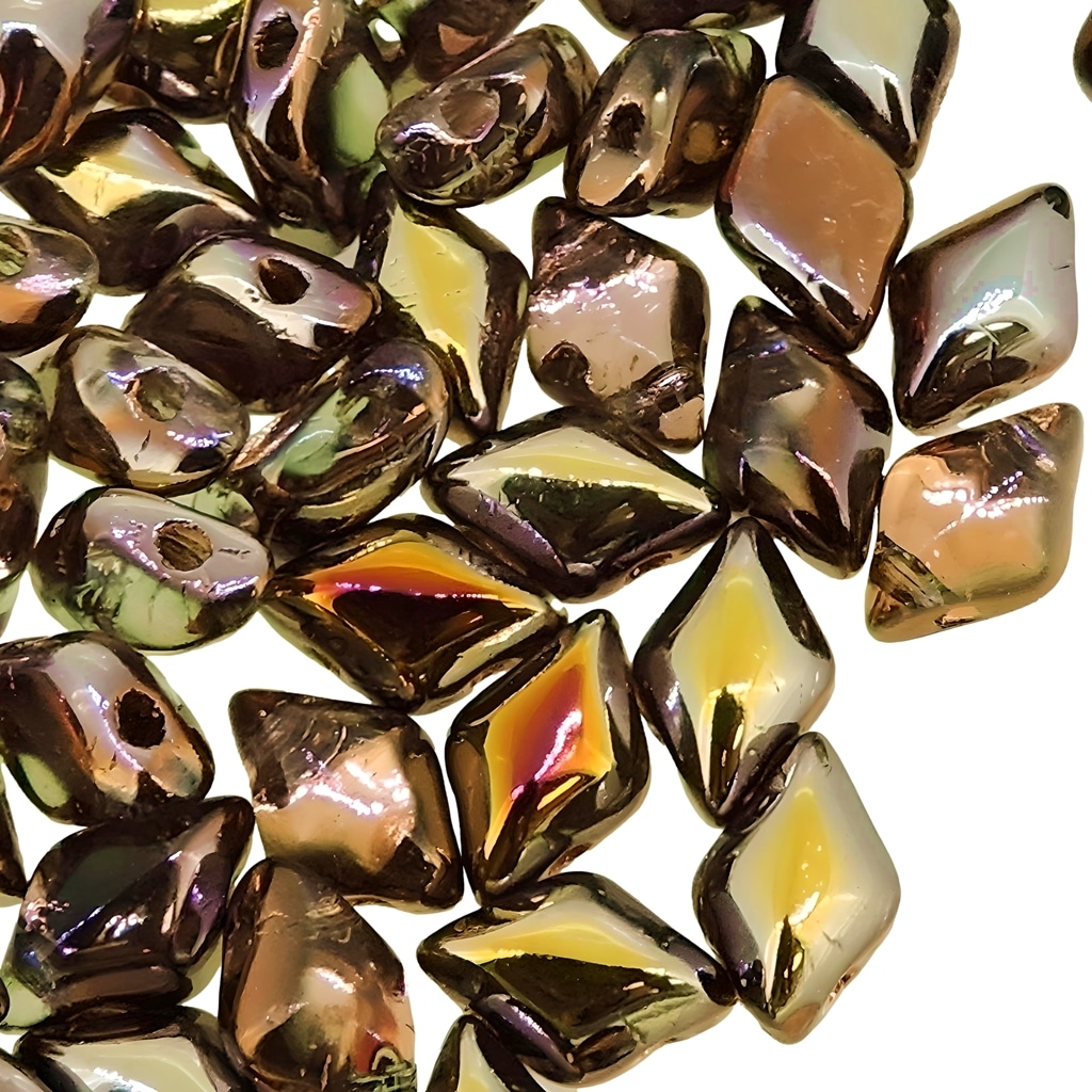 GemDuo Beads 2-Hole 8x5mm 10GM – Crystal Capri Gold