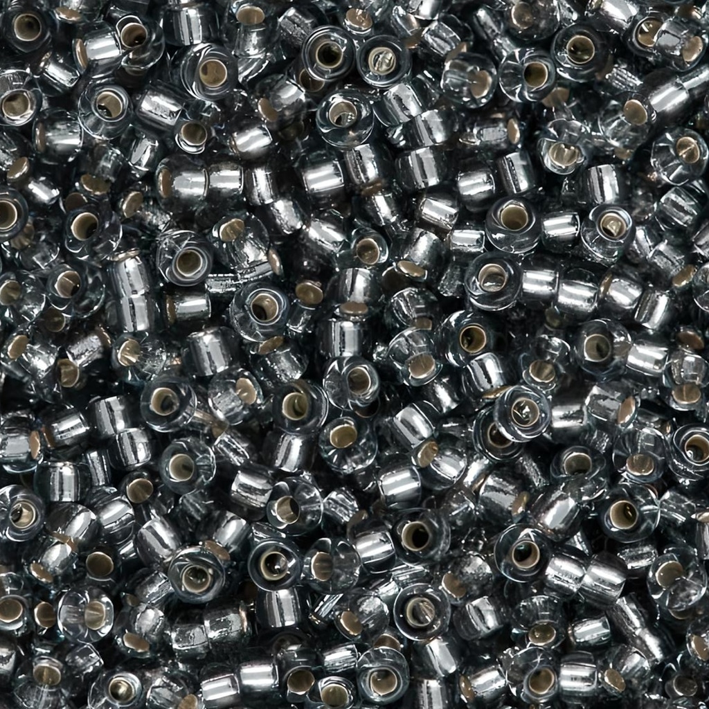Miyuki Round Seed Beads Size 11/0 Silver Lined Gray 24GM