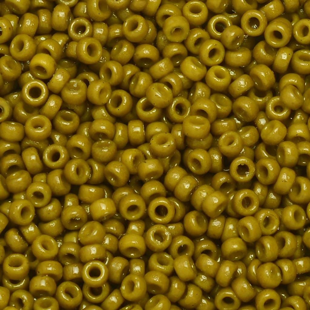 Miyuki Round Seed Beads Size 11/0 Duracoat Opaque Olive 24GM