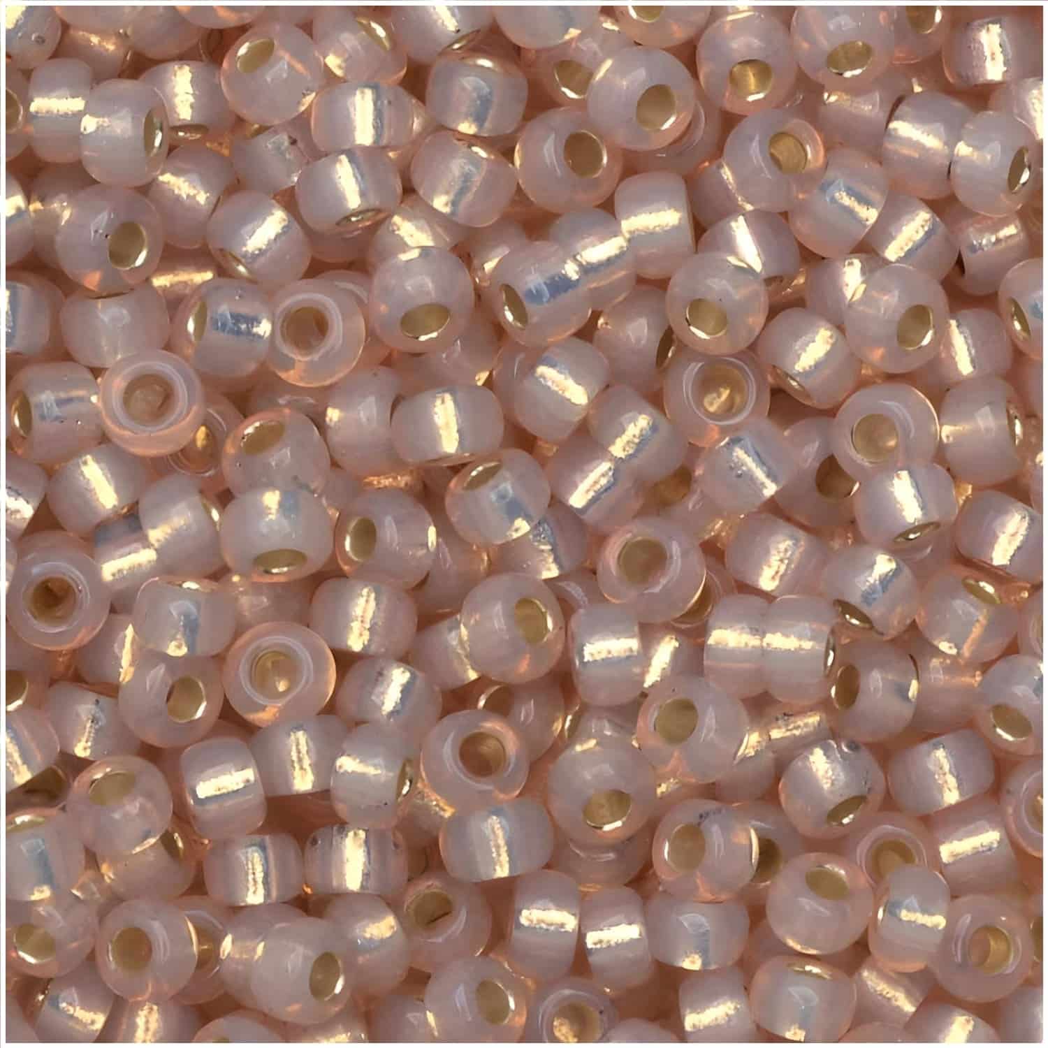 Miyuki Round Seed Beads Size 8/0 Silver Lined Smoky Light Rose Alabaster 22GM