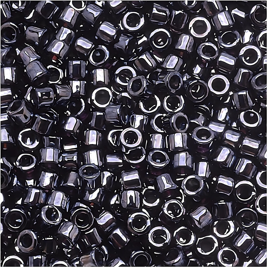 DB0001 Miyuki Delica Seed Beads 11/0 Metallic Gunmetal BULK 50GM