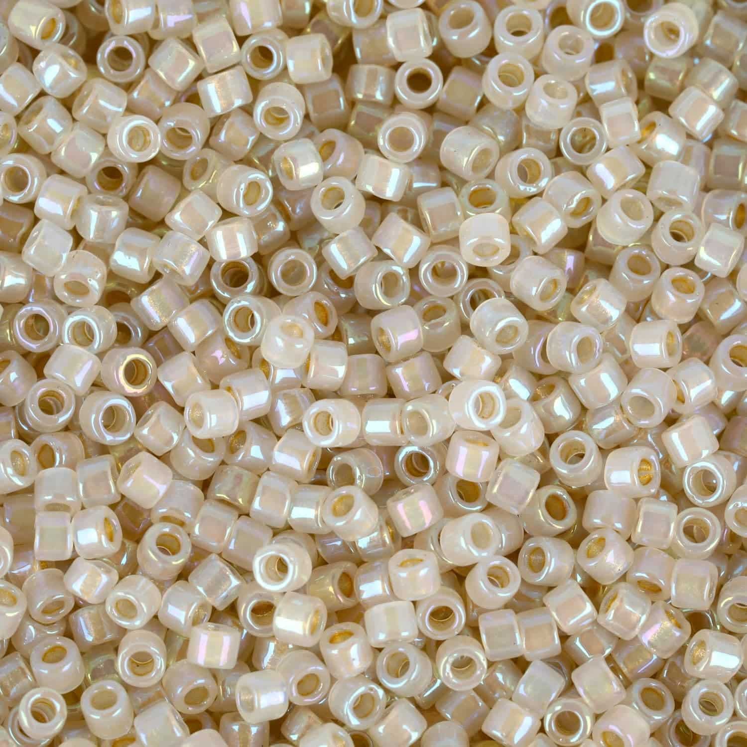 DB1731 Miyuki Delica Beads Size 11/0 Beige Lined Opal 7.2GM