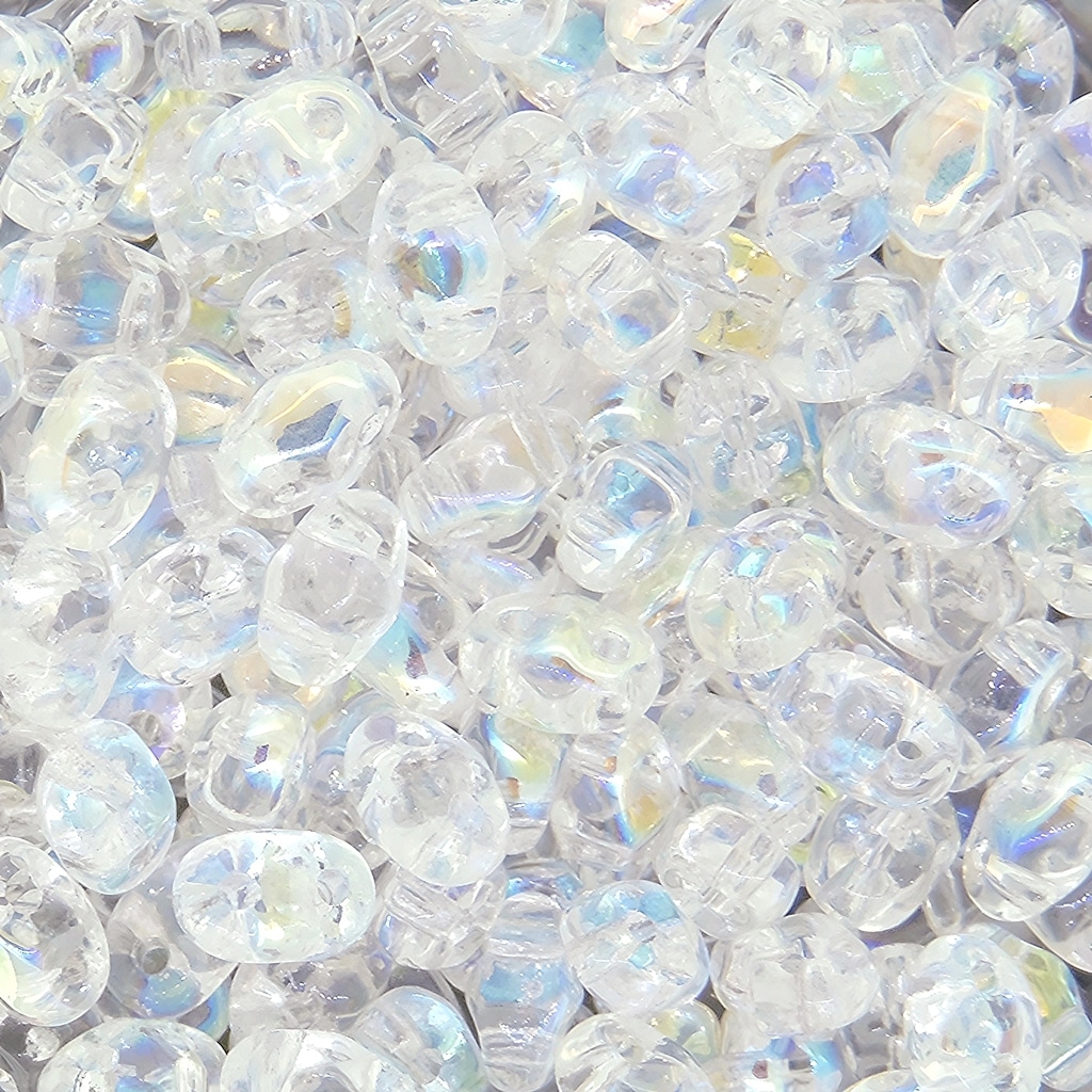 MiniDuo Two-hole Beads 4x2mm Crystal AB 8GM