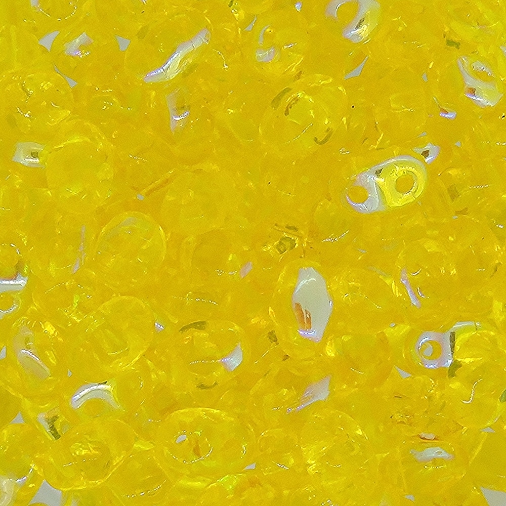 MiniDuo Two-hole Beads 4x2mm Amber AB 8GM