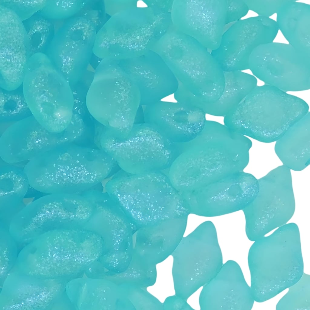 GemDuo Beads 2-Hole 8x5mm 10GM – Frozen Matte Electric Blue