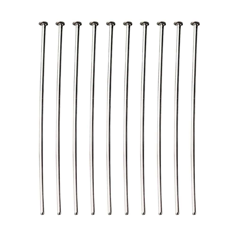 Stainless Steel Head Pins 1-Inch 22 Gauge Appx 100pcs