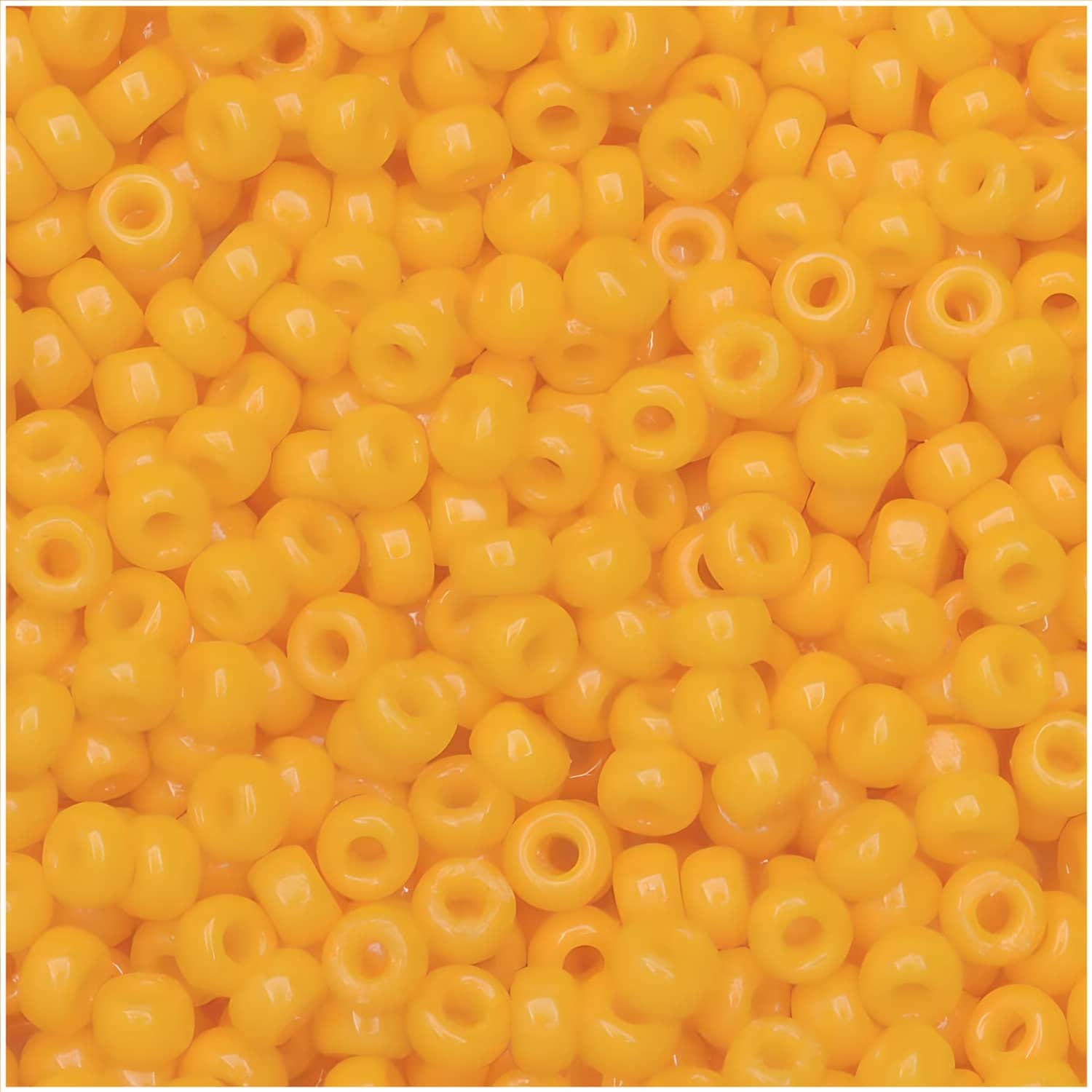 Miyuki Round Seed Beads Size 11/0 Duracoat Opaque Yellow 23GM