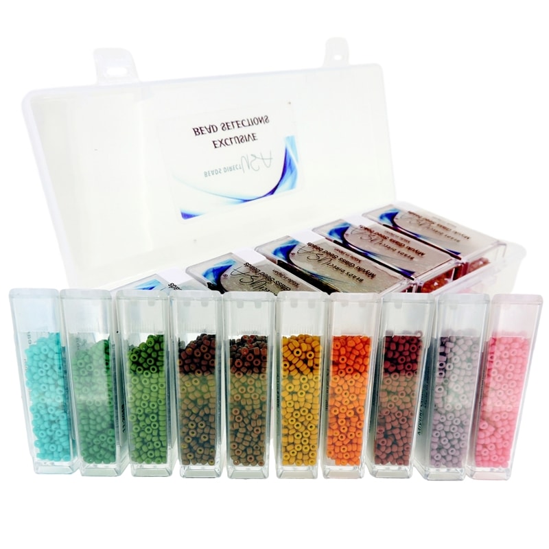 Set of 10 Colors 100GM Miyuki Size 11/0 Round Seed Beads – Wildflower Collection