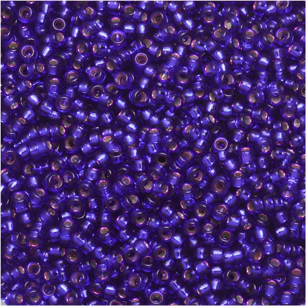 Miyuki Round Seed Beads Size 15/0 Silver Lined Violet