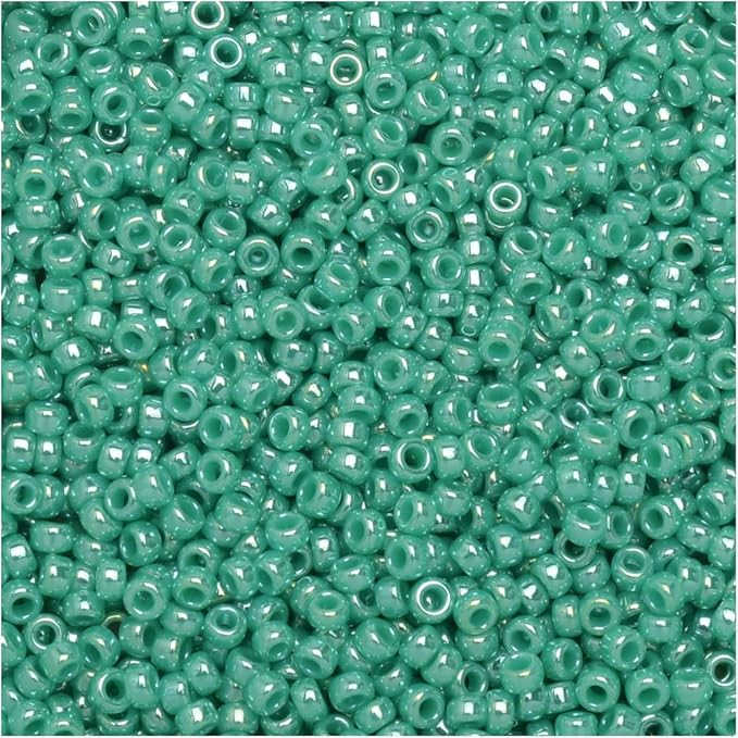 Miyuki Round Seed Beads Size 15/0 Opaque Luster Teal