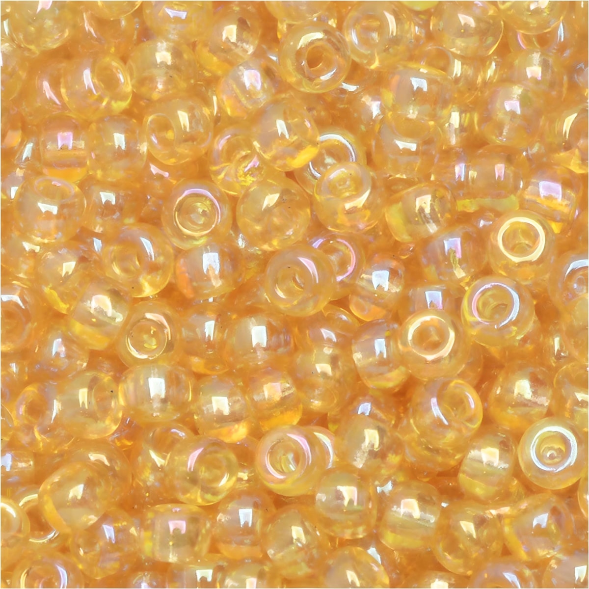 Miyuki Round Seed Beads Size 8/0 Transparent Light Topaz AB 22GM