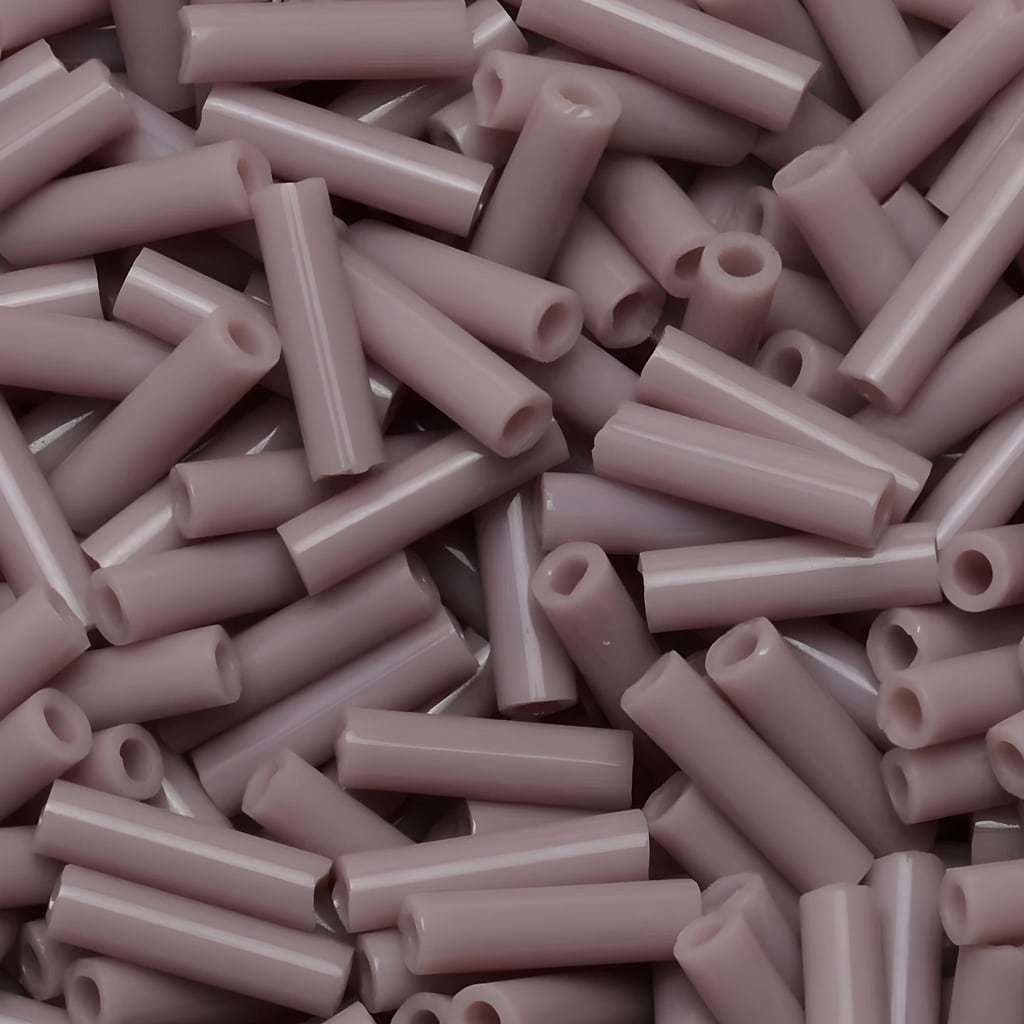 Miyuki Bugle Beads 6mm Size #2 Opaque Mauve 17GM
