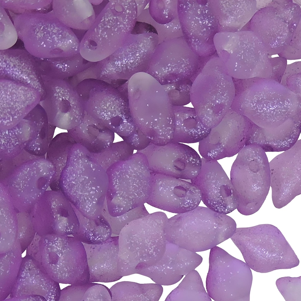 GemDuo Beads 2-Hole 8x5mm 10GM – Frozen Matte Purple
