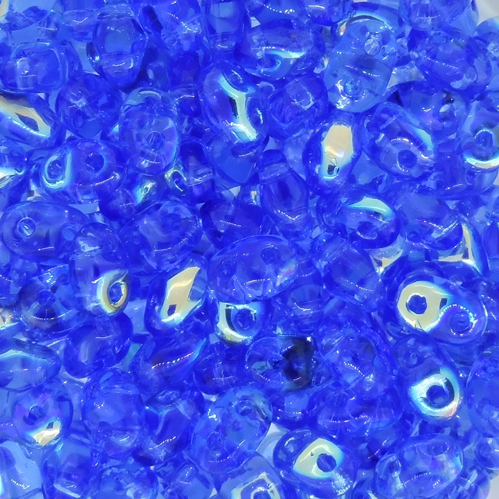 MiniDuo Two-hole Beads 4x2mm Sapphire AB 8GM