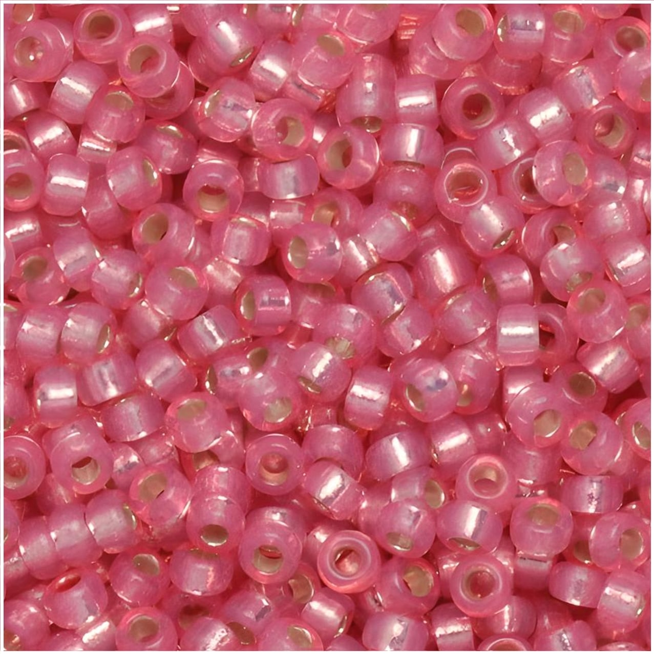 Miyuki Round Seed Beads Size 11/0 Silver Lined Dark Pink Alabaster 23.5M