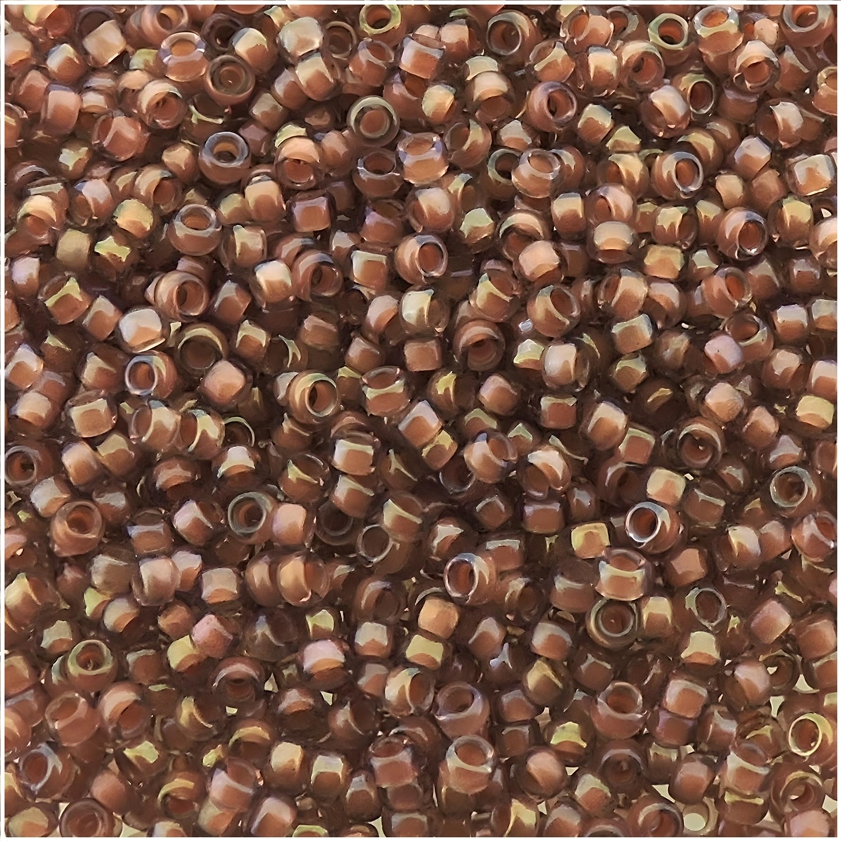 Miyuki Round Seed Beads Size 15/0 Lined Cinnamon Luster