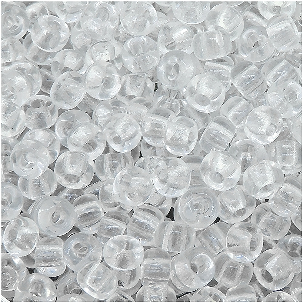Miyuki Round Seed Beads Size 6/0 Crystal 20GM