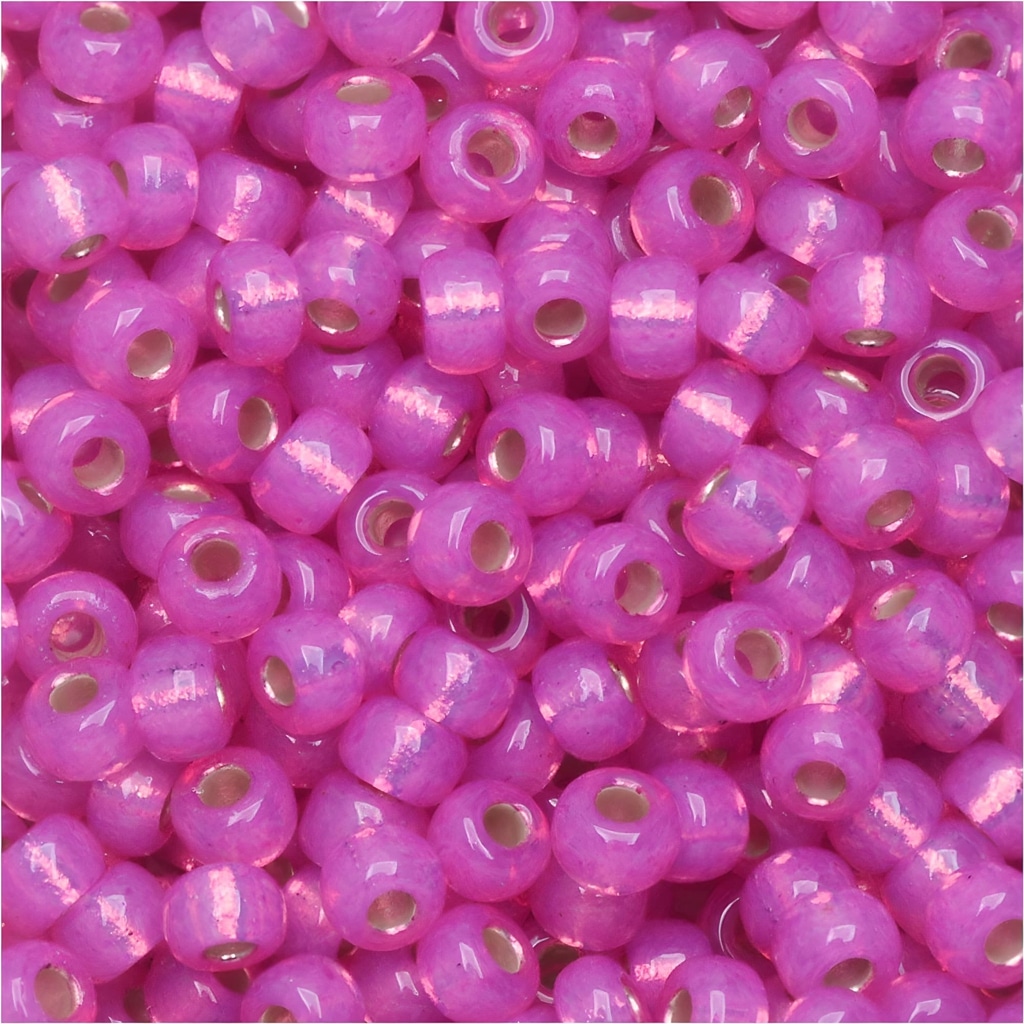 Miyuki Round Seed Beads Size 8/0 Duracoat Silver Lined Dusty Rose 22GM