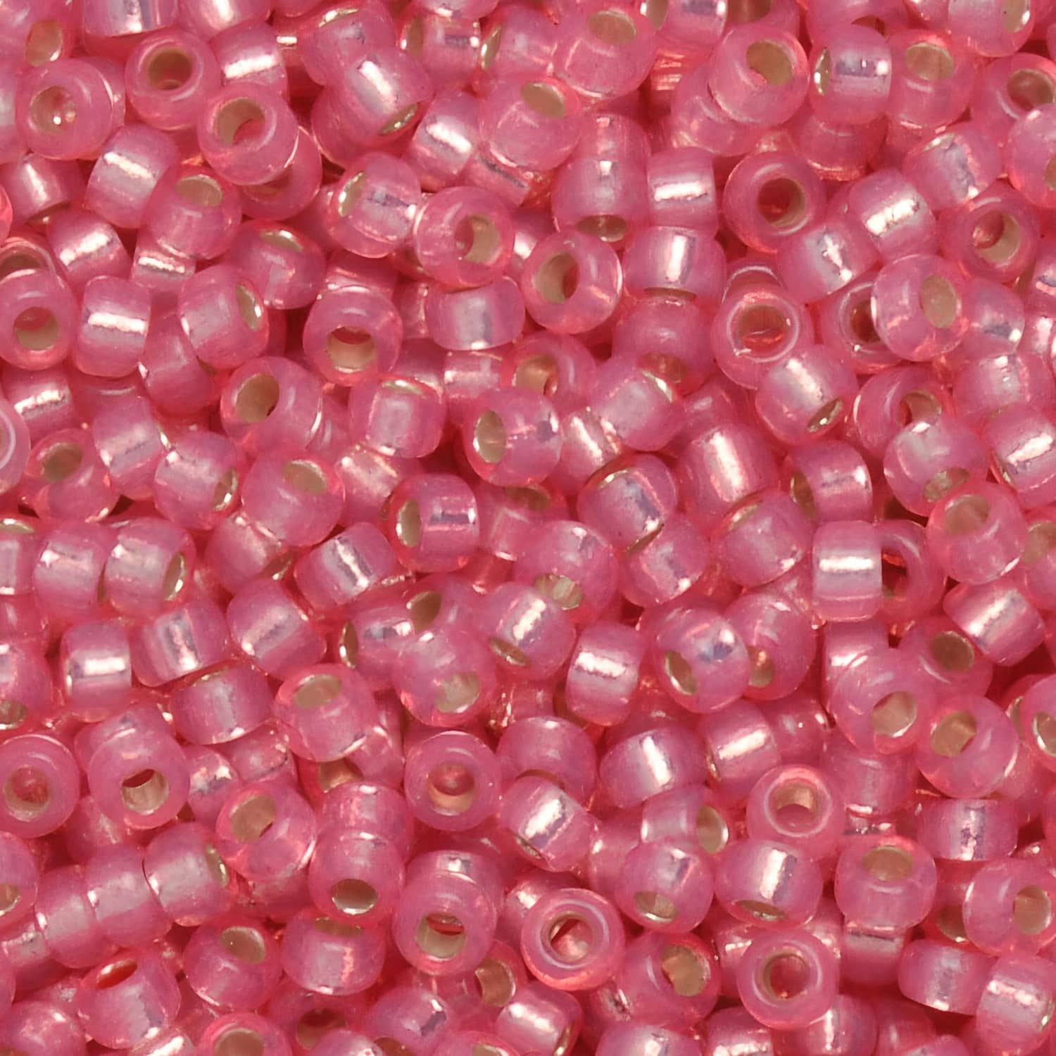 Miyuki Round Seed Beads Size 8/0 Dark Pink Silver Lined Alabaster 22GM