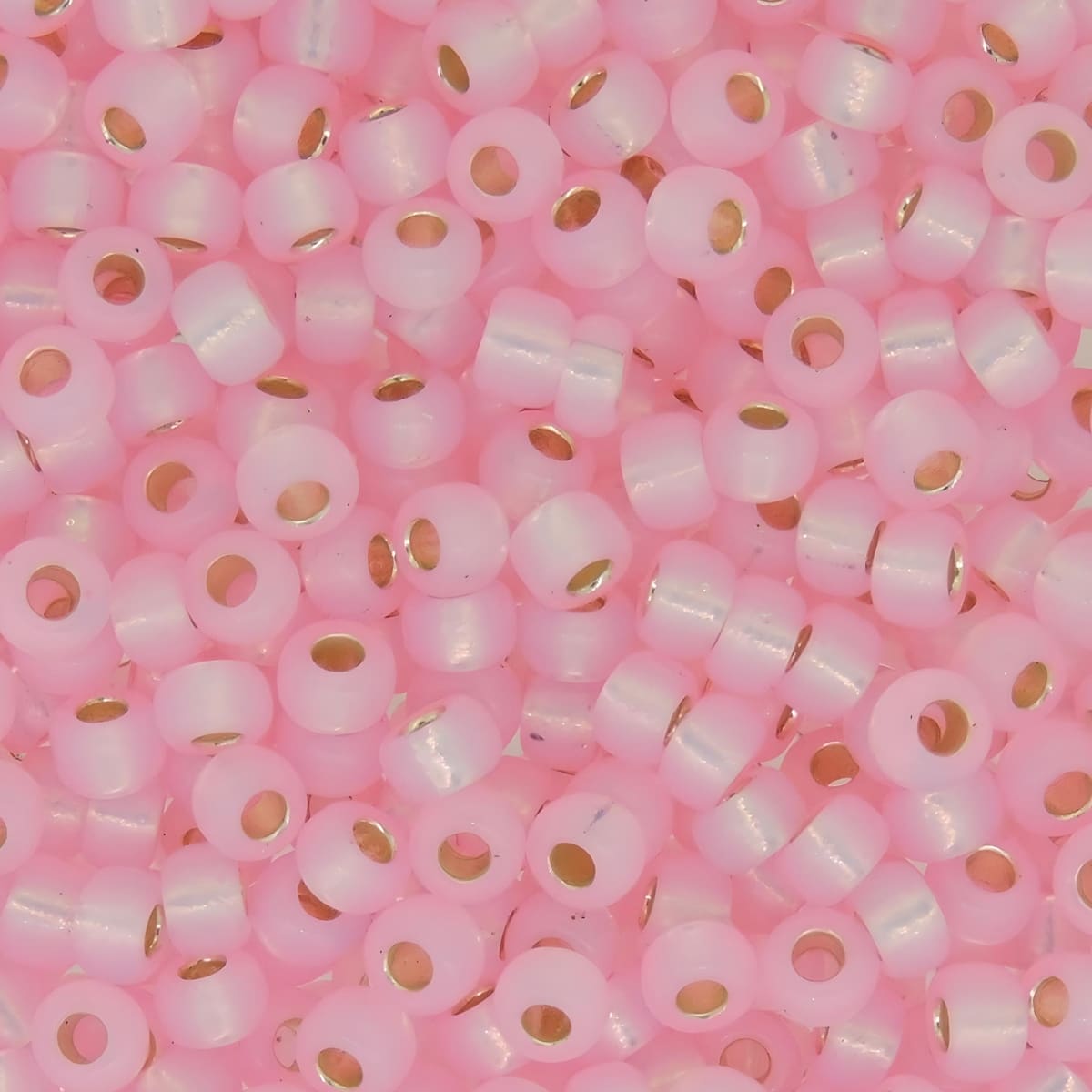Miyuki Round Seed Beads Size 8/0 Light Pink Silver Lined Alabaster 22GM
