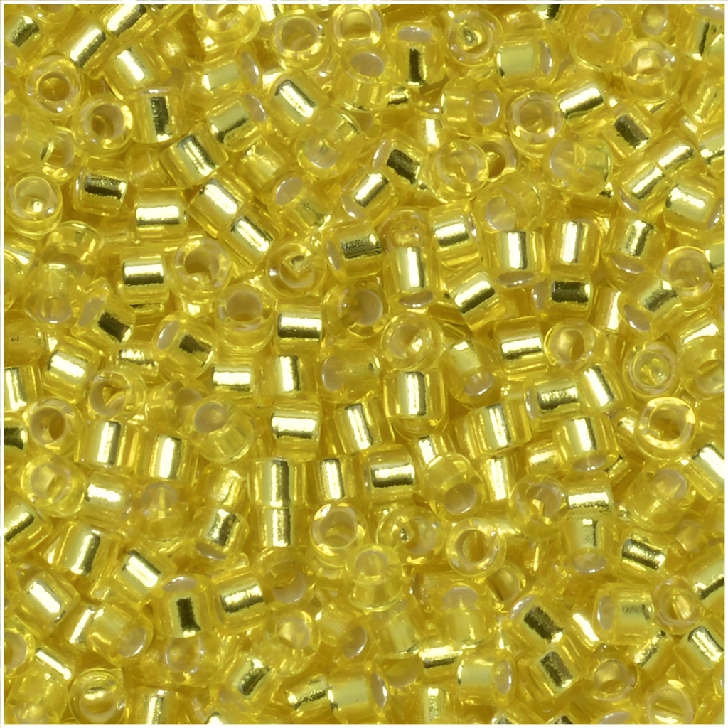 DB0145 Miyuki Delica Seed Beads 11/0 Silver Lined Yellow 7.2GM