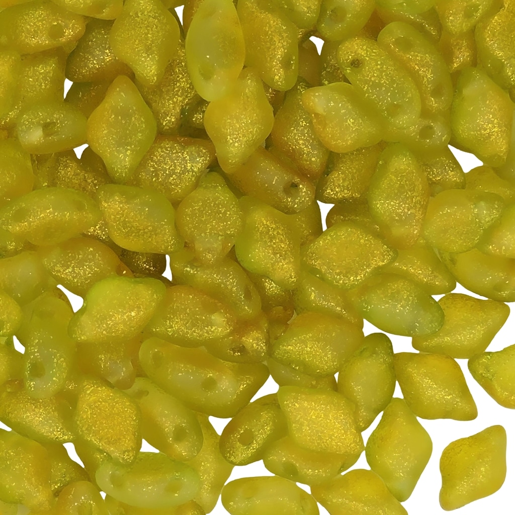 GemDuo Beads 2-Hole 8x5mm 10GM – Frozen Matte Yellow