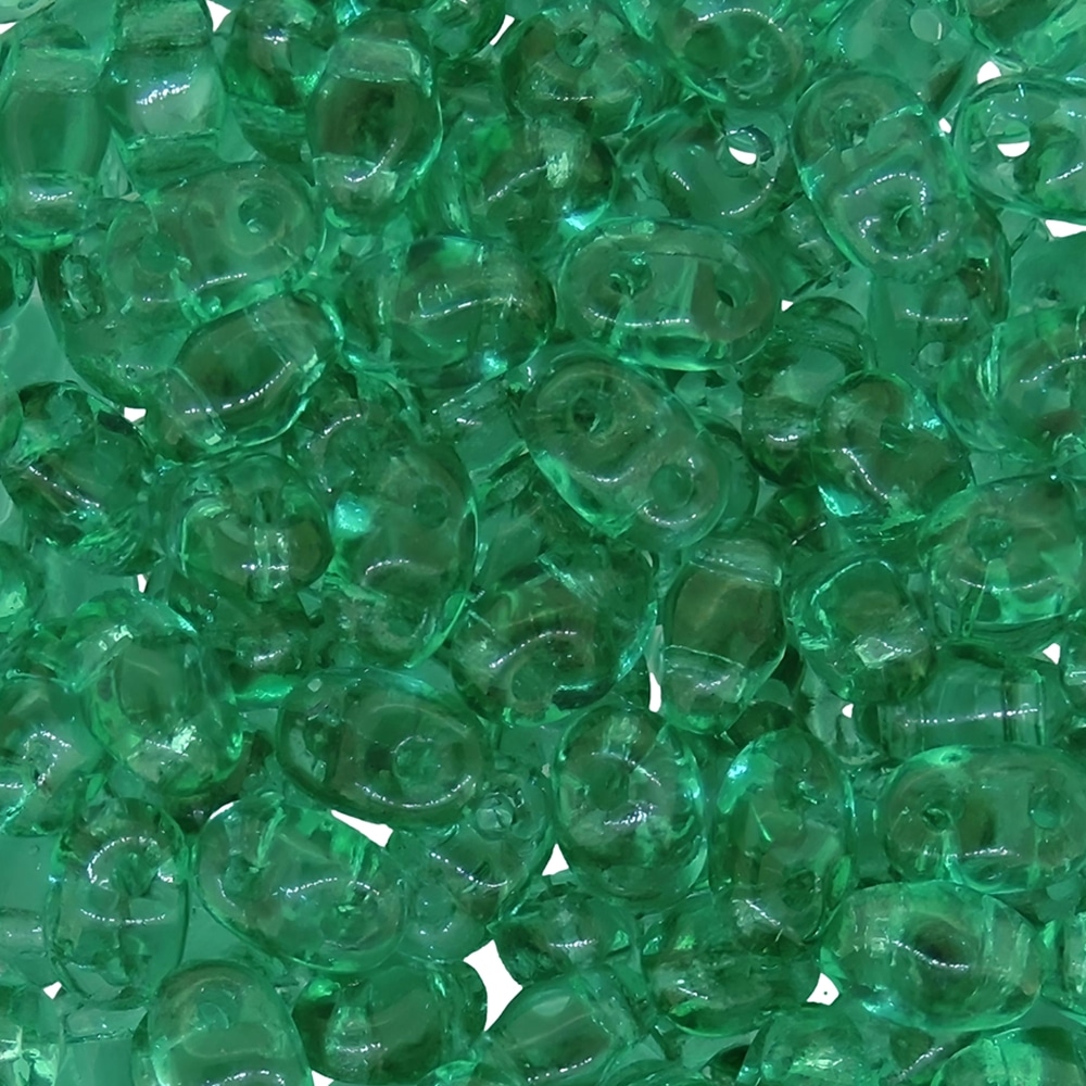 MiniDuo Two-hole Beads 4x2mm Emerald 8GM