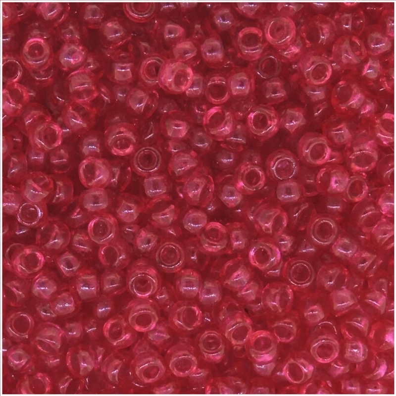 Miyuki Round Seed Beads Size 11/0 Transparent Fuchsia 24GM