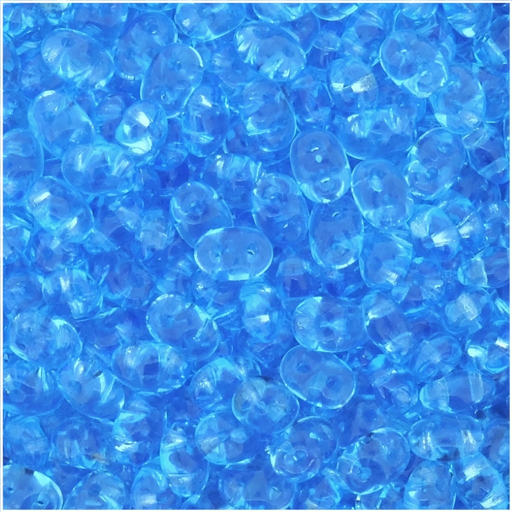 SuperDuo Beads Two-hole 5×2.5mm Aqua 22.5GM