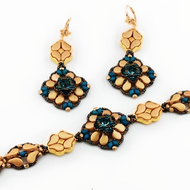 Indira Bracelet and Earrings Pattern – Free Pattern