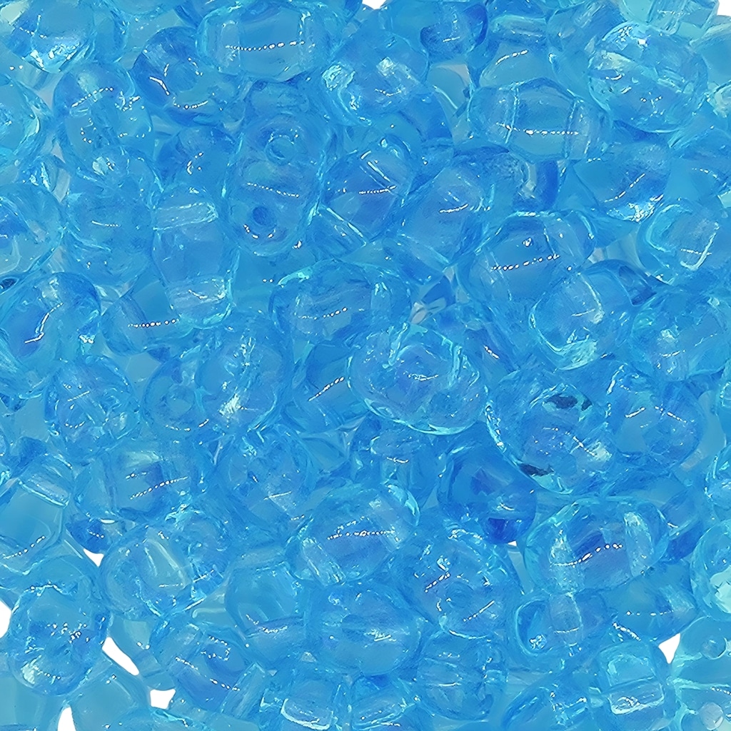 MiniDuo Two-hole Beads 4x2mm Aqua 8GM