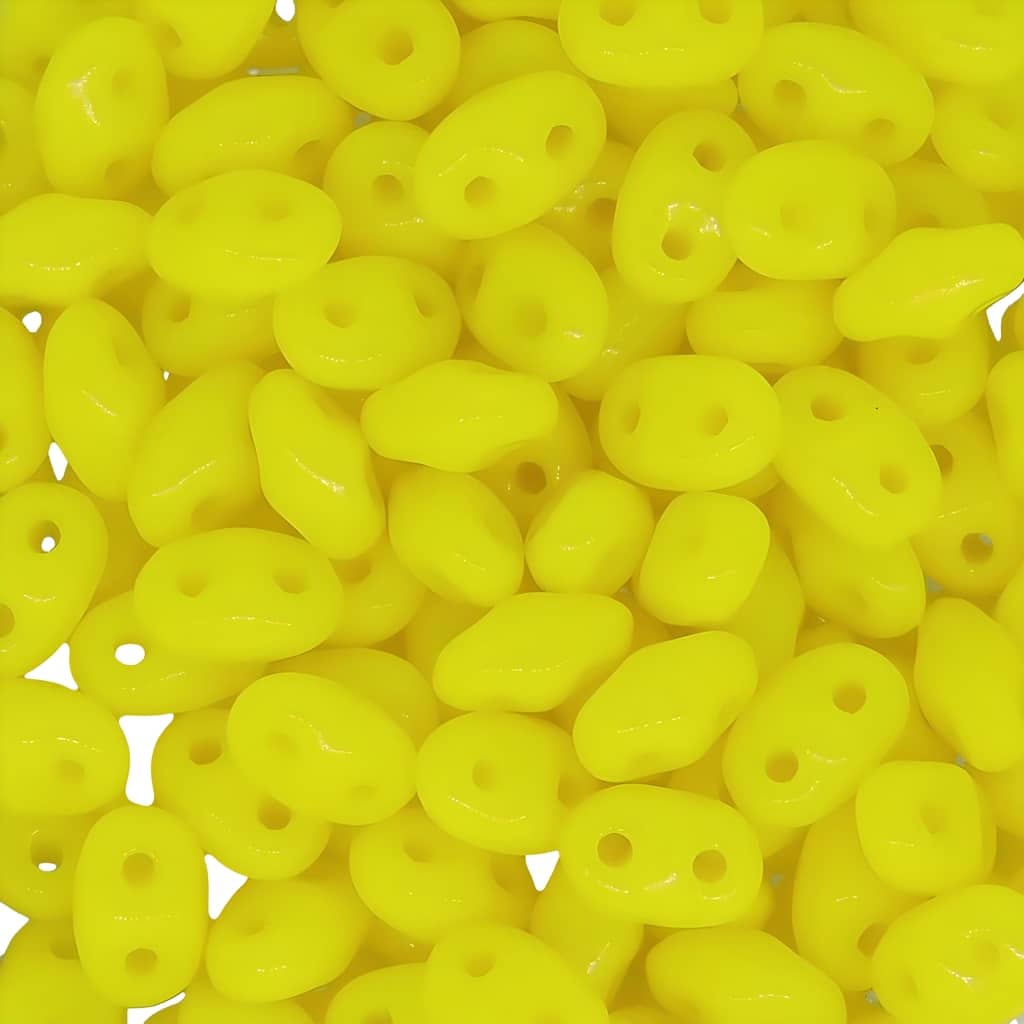 MiniDuo Two-hole Beads 4x2mm Limon Yellow 8GM