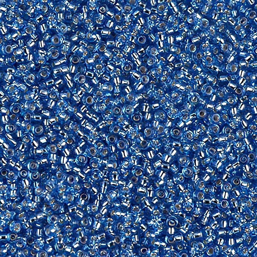 Miyuki Round Seed Beads Size 15/0 Silver Lined Sapphire Blue
