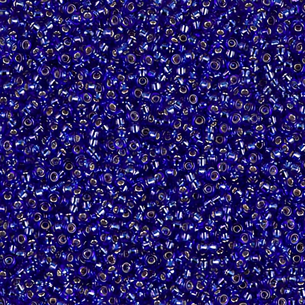 Miyuki Round Seed Beads Size 15/0 Silver Lined Cobalt Blue