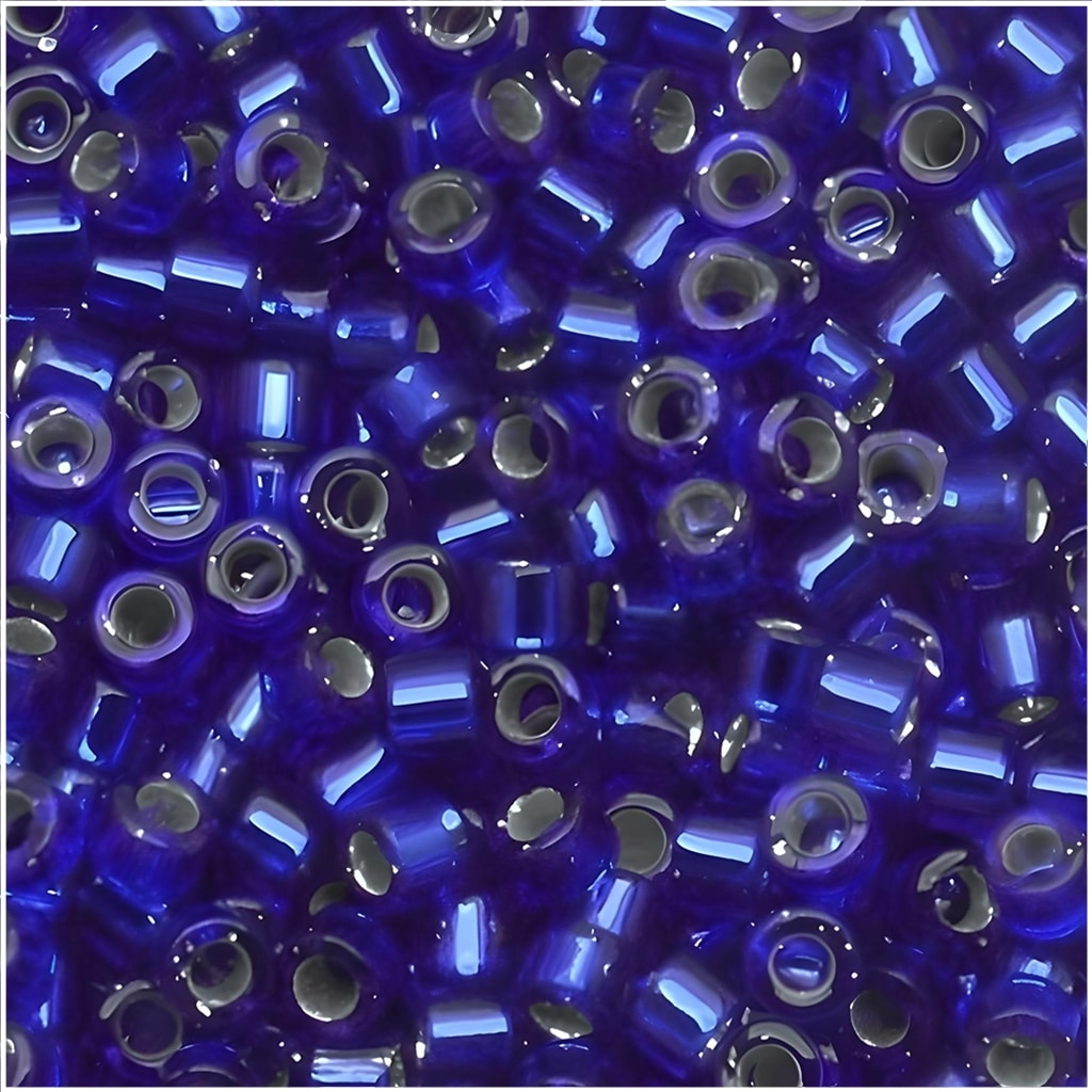 DB0047 Miyuki Delica Beads Silver Lined Sapphire Blue BULK 50GM