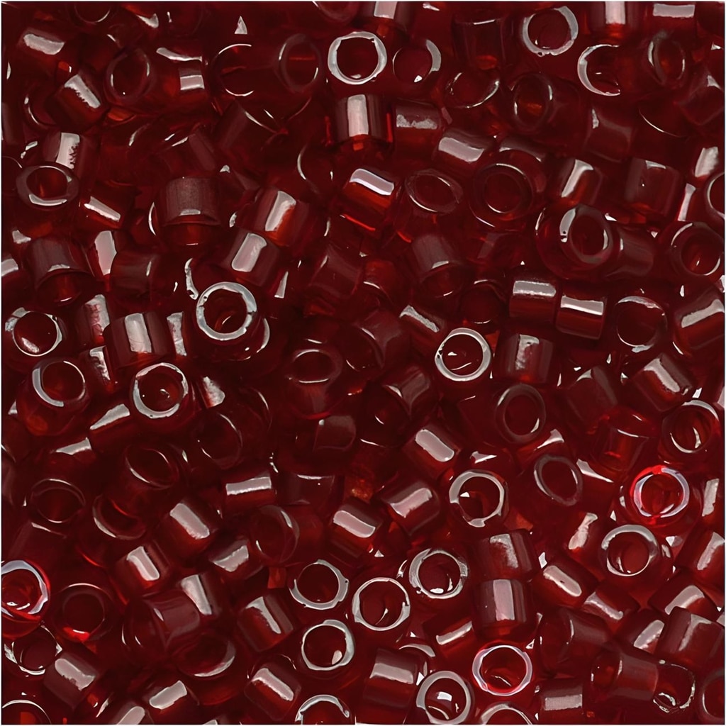DB1102 Miyuki Delica Seed Beads Size 11/0 Transparent Dark Cranberry 7.2GM