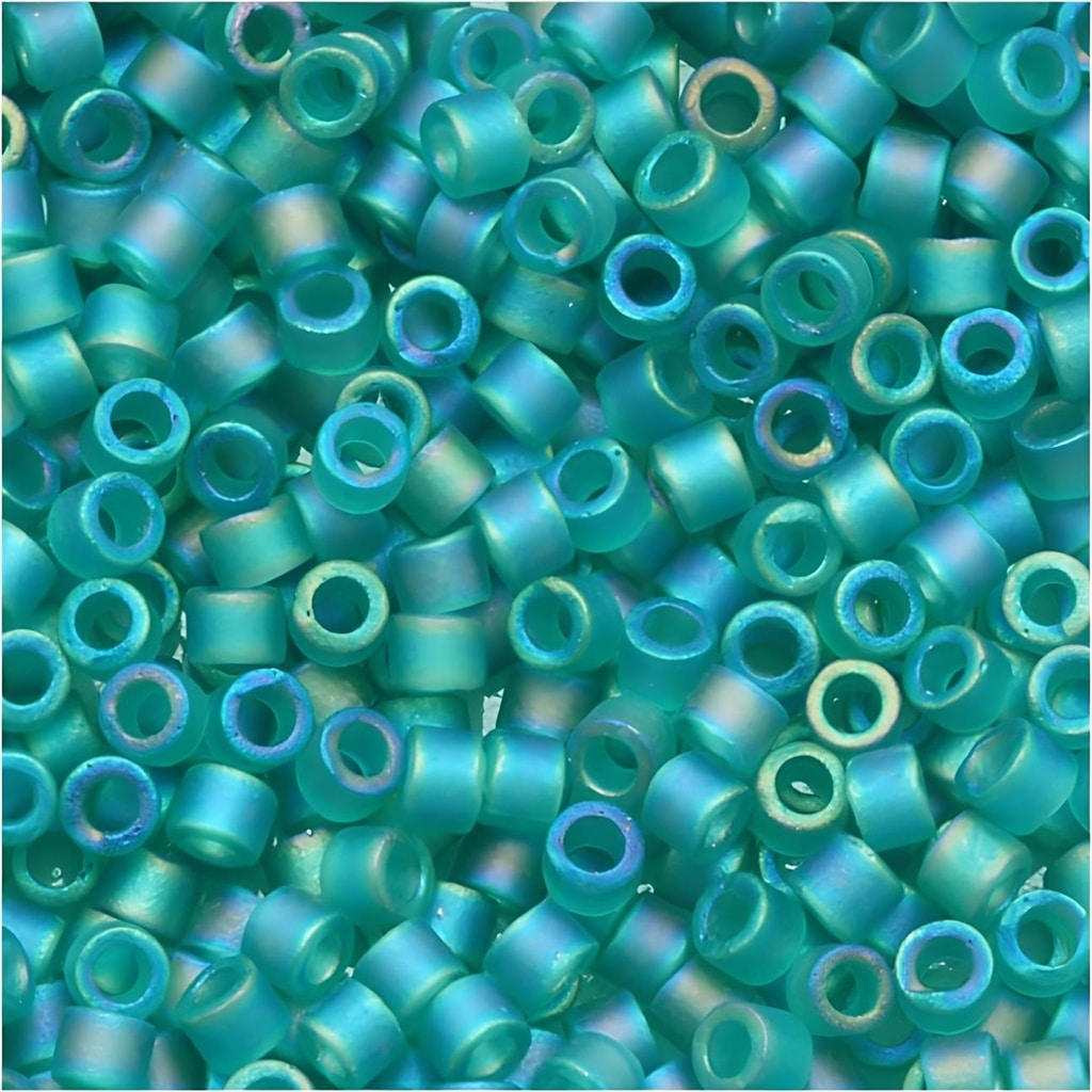 DB1283 Miyuki Delica Seed Beads 11/0 Matte Caribbean Teal AB 7.2GM