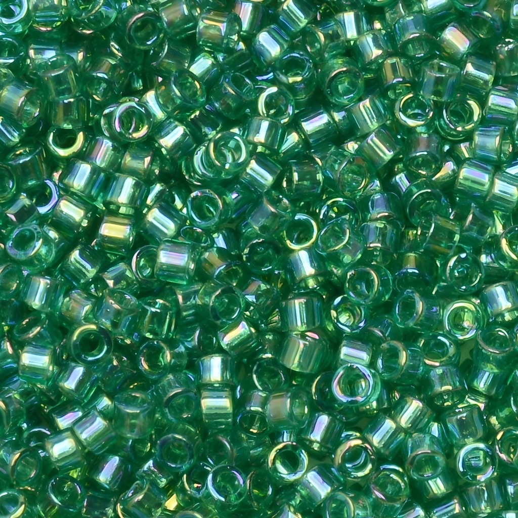 DB0152 Miyuki Delica Seed Beads Size 11/0 Transparent Green AB 7.2GM
