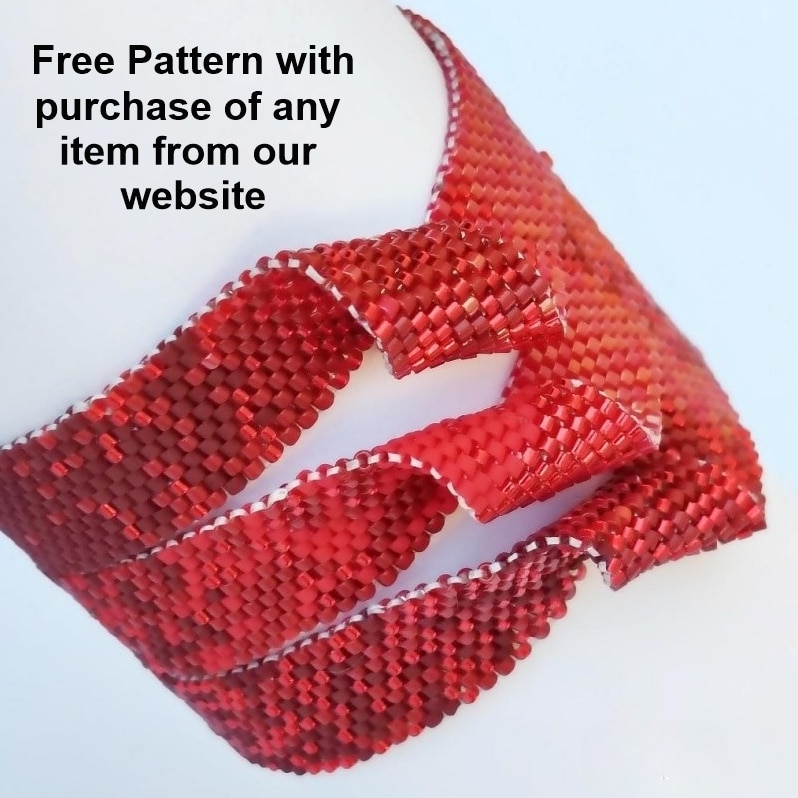 Red Gradient Bracelet Pattern – Free Pattern