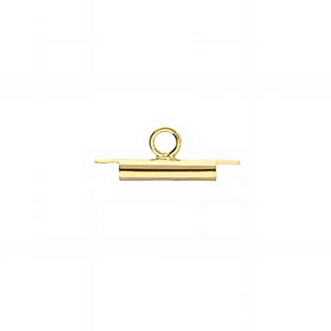 Miyuki Slide On End Tubes 10mm Gold Plated 4pcs