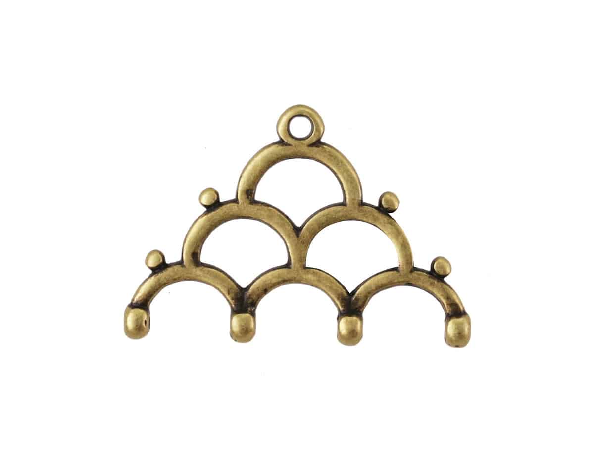 Cymbal Bead Ending Lakos IV for 8/0 Beads 2pcs Antique Brass