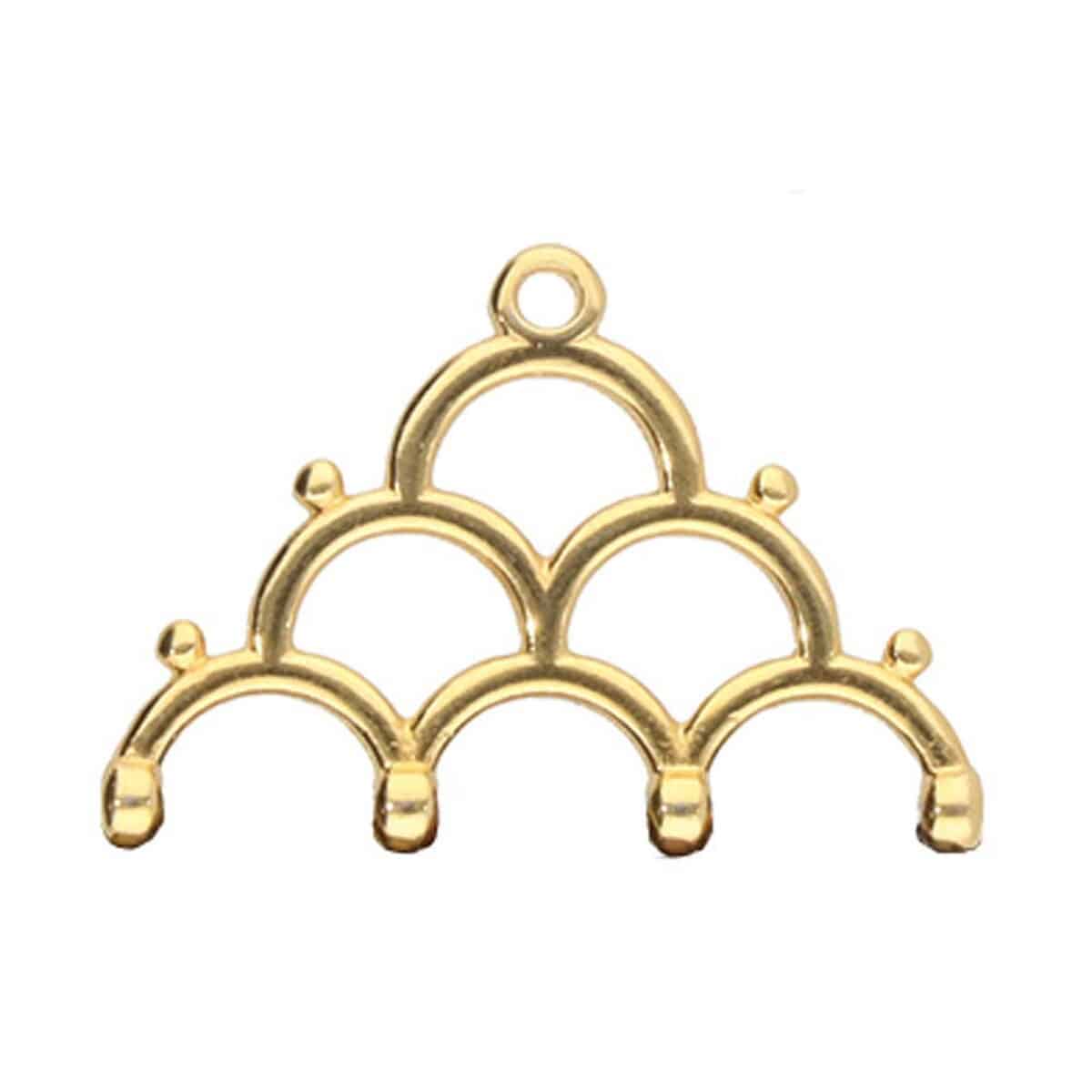 Cymbal Bead Ending Lakos IV for 8/0 Beads 2pcs 24K Gold Plated