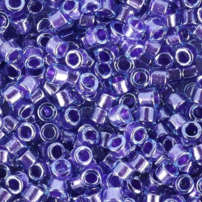 DB0284 Miyuki Delica Beads 11/0 Lined Aqua Amethyst 7.2GM