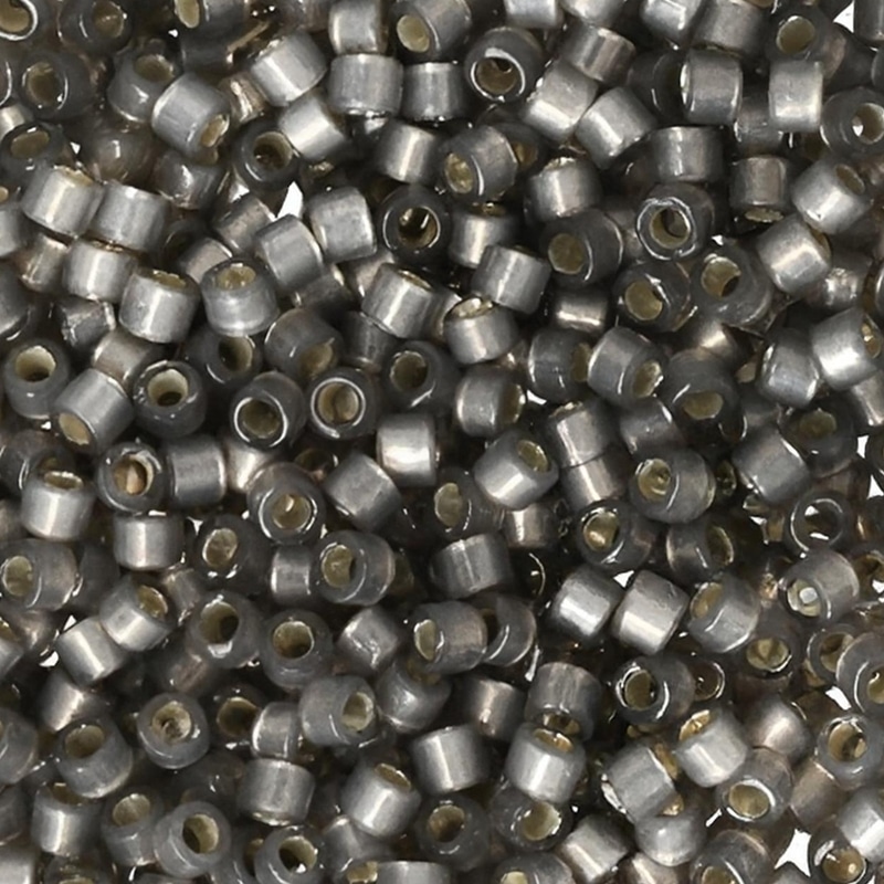 DB0631 Miyuki Delica Seed Beads 11/0 Silver Lined Taupe Alabaster 7.2GM