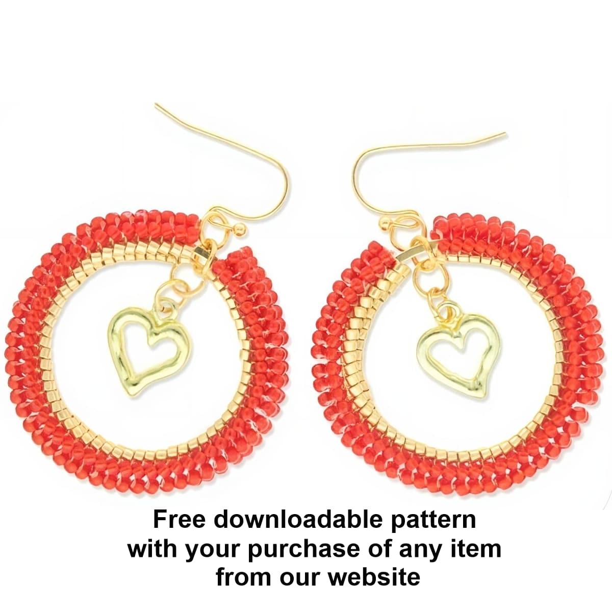Heart of Gold Earring Pattern – Free Pattern