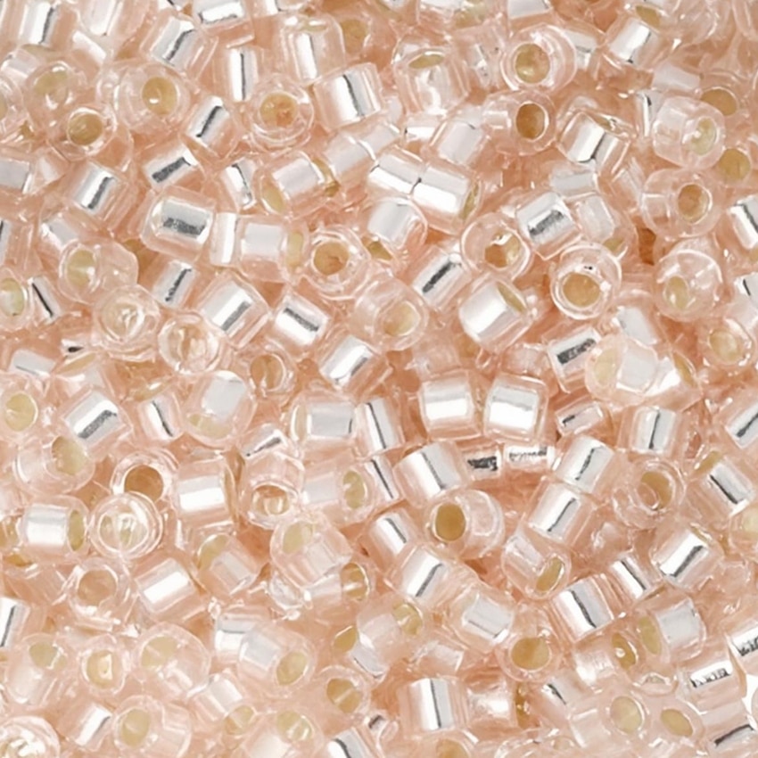 DB1203 Miyuki Delica Beads 11/0 Silver Lined Pink Mist 7.2GM