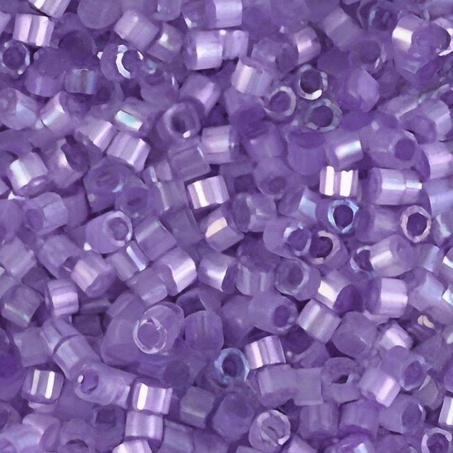DB1868 Miyuki Delica Beads 11/0 Silk Inside Lilac AB 7.2GM