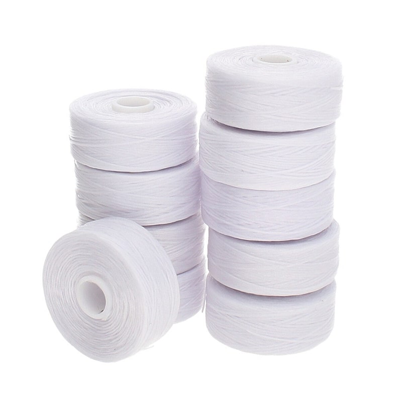 Nyline Beading Thread White Size D 0.30mm 64YD