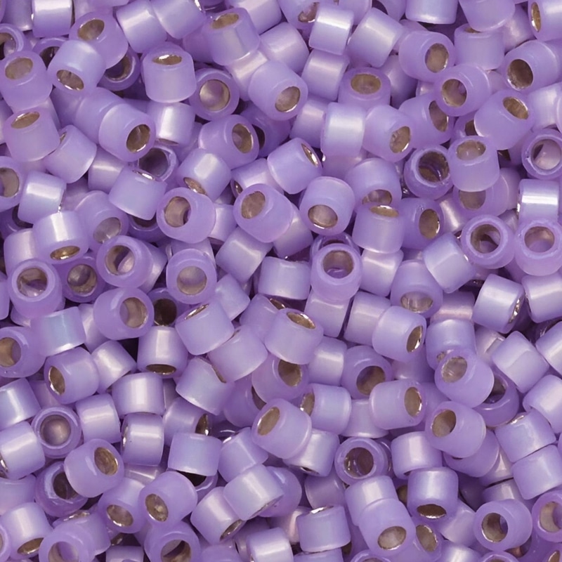 DB0629 Miyuki Delica Seed Beads 11/0 Silver Lined Lavender Alabaster