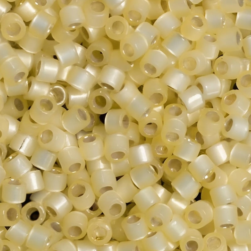 DB0623 Miyuki Delica Seed Beads 11/0 Silver Lined Lt Yellow Alabaster